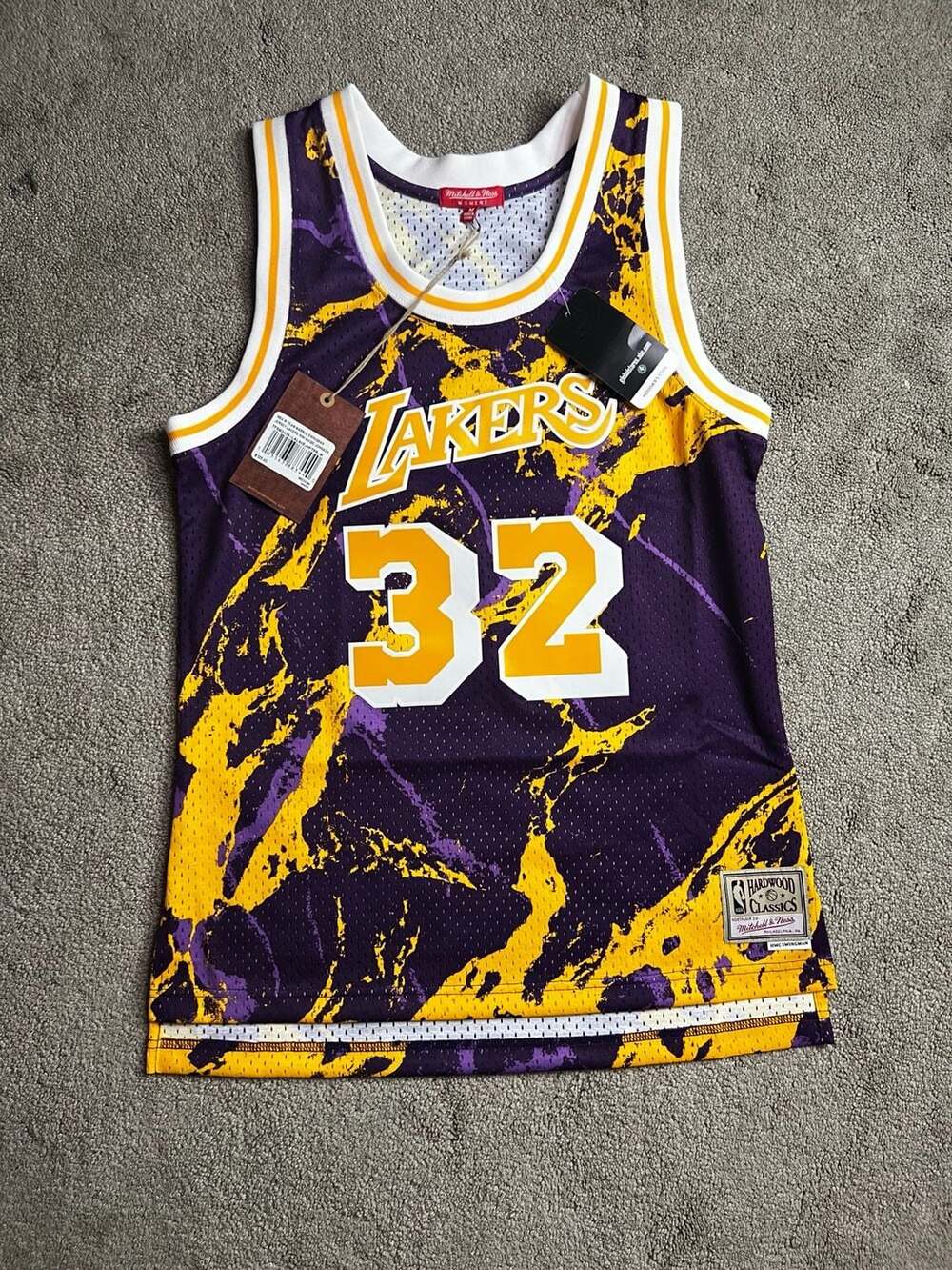 Mitchell & Ness Women's Los Angeles Lakers Magic Johnson 1984 Marble Swingman Je
